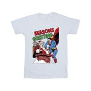 DC Comics Heren superman kerstman strip-t-shirt