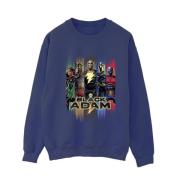 DC Comics Dames zwart adam jsa complete groep sweatshirt