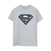 DC Comics Dames superman indigoblauw logo katoenen vriendje t-shirt