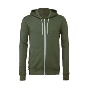 Bella + Canvas Unisex volwassen polycotton full zip hoodie