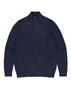 Butcher of Blue Lt clifden half zip truien m2426030