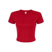 Bella + Canvas Dames micro-rib crop t-shirt