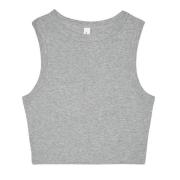 Bella + Canvas Dames heather micro-rib crop t-shirt