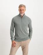 Saint Steve Cas 19480 green mist melange heren trui  half zip