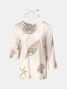 Mucho Gusto ® blouse malediven creme zeeschelpenprint