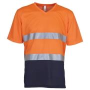 Yoko Unisex volwassenen hi-vis v hals veiligheid t-shirt