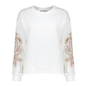 Geisha sweater embroiderd sleeves 52140-24 10 off-white