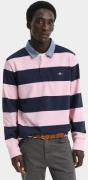 Gant Polo lange mouw reg chambray stripe heavy rug 2004083/637