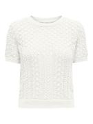Only Onlsaga life ss o-neck cc knt off-white