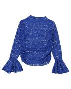 Turquoise Top lange mouw 2128 top kant