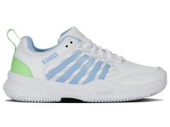 K-Swiss court express 2 clay tennisschoenen gravel dames wit-blauw