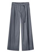 Summum Trousers wide linen blend twill 4s2767-12157