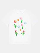 Mucho Gusto ® t-shirt wit tulp elegantie