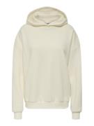 Only Onlkaren ls hoodie print box sweater off-white