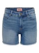 Only Onlblush mid sk raw dnm shorts noos blue denim