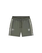 Malelions Sport warming-up shorts army/off-white ms2-ss25-03-413