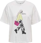 Only Onltenna s/s girl top box jrs cloud dancer/collect
