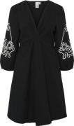 Y.A.S Yasgigga 3/4 dress black/white emb
