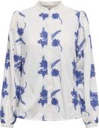Only Onljamilla ls emb button top wvn cs cloud dancer/w