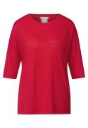 Street One a322691 sol linen look shirt w.rib col