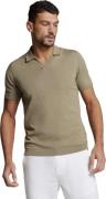 No Excess Pullover short sleeve polo v solid dark moss