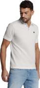 No Excess Polo pique garment dyed white