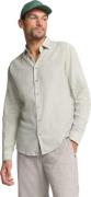 No Excess Shirt verical small stripes with li green