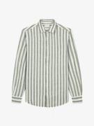 Van Harper Linnen shirt sh109 olive stripe heren overhemd lange mouw -