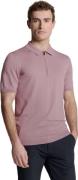 No Excess Pullover short sleeve polo zip soli mauve