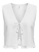 Only onljakiri linen s/l emb vest ptm 15346503 bright white