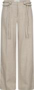 Copenhagen Muse Cmnatuli linen pants with belt oyster grey