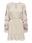 Only Onlblake life ls emb dress wvn beige