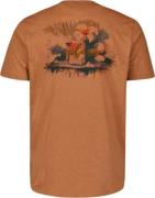 No Excess T-shirt crewneck placed prints slub caramel