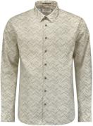 No Excess Overhemd lange mouw print allover stretch cream
