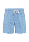Shiwi Heren zwemshort mike 7" doolhof print blauw/wit