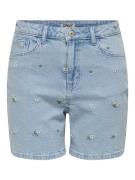 Only Onljosephine stretch shorts emb dnm azg blue denim