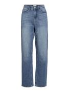 Vila vikelly jaf hw straight jeans-noos 14084730 medium blue