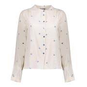 Geisha blouse embroidery 53166-70 721 light sand blue