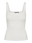 Vero Moda vmchloe sl short square top ga jrs 10306895 cloud dancer