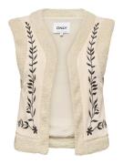 Only onlfrida flower emb. waistcoat cs o 15324172 black flower