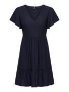 Only Onlsandra ss v-neck dress jrs navy