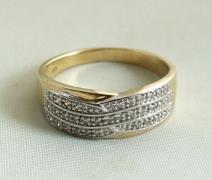 Christian 14 karaat gouden ring met diamanten