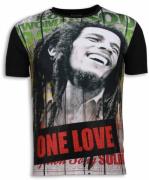 Local Fanatic Bob marley one love digital rhinestone t-shirt